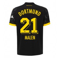 Camiseta Borussia Dortmund Donyell Malen #21 Segunda Equipación Replica 2023-24 mangas cortas